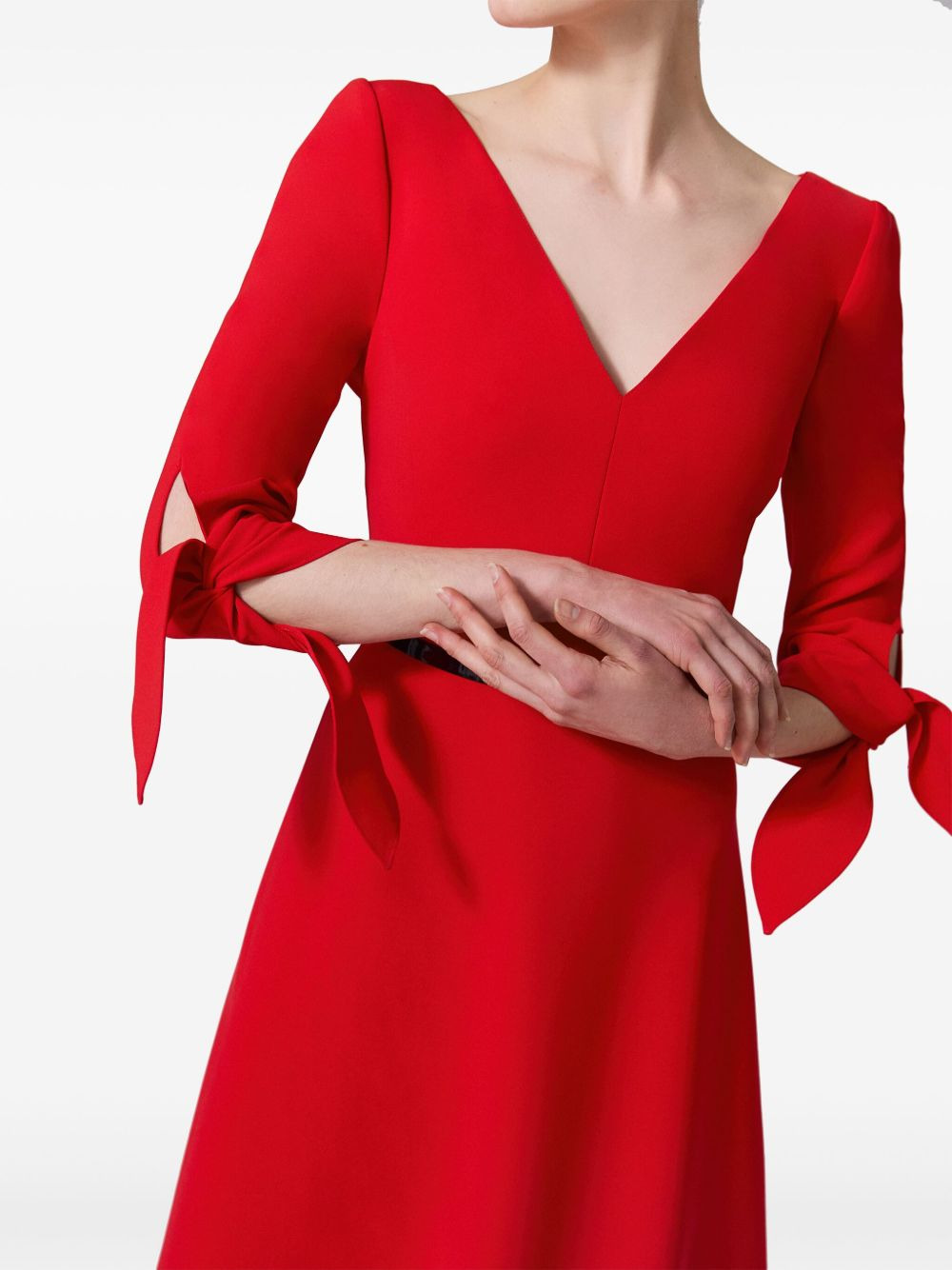 tie-sleeve midi dress - 4