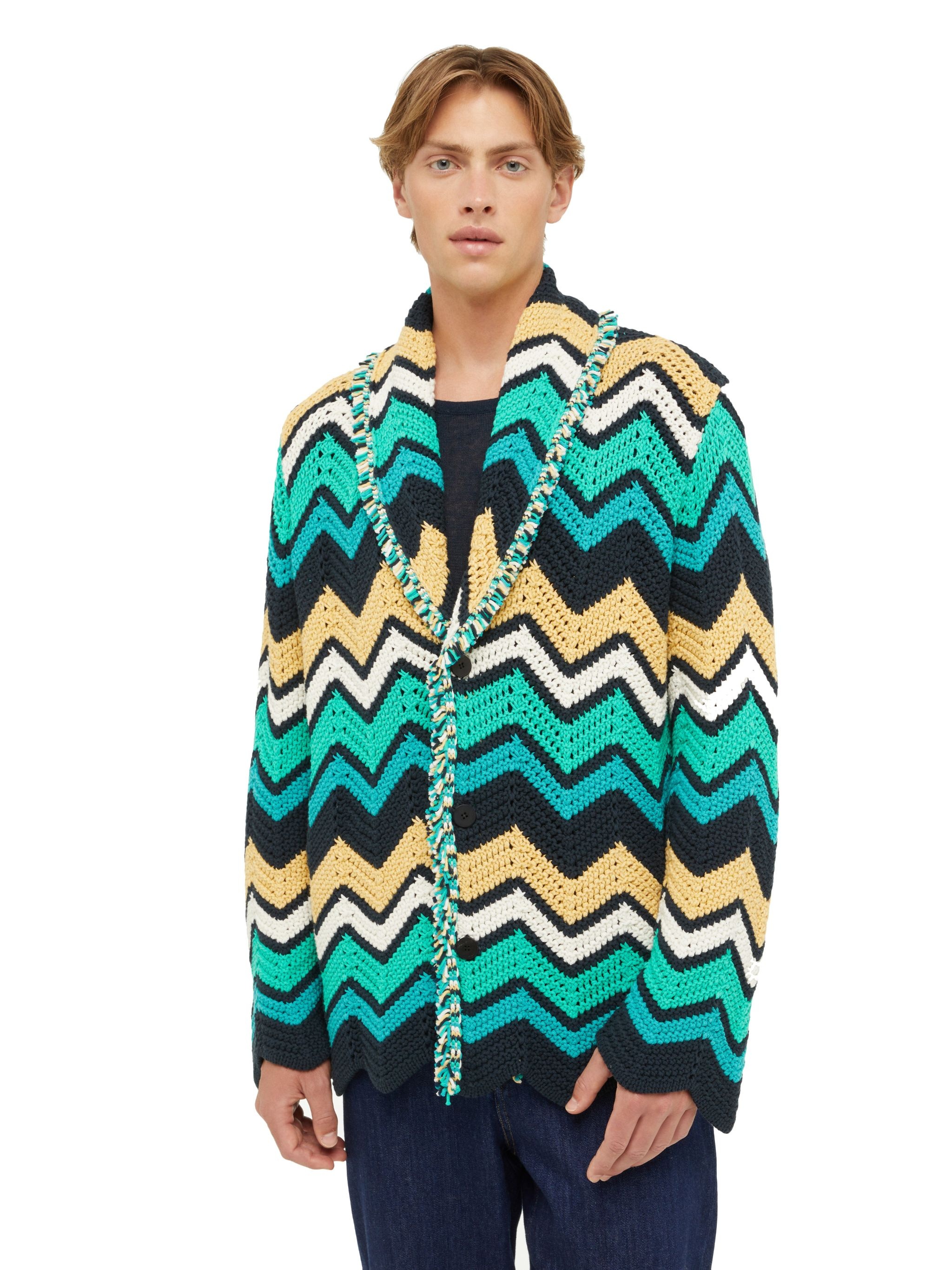 Kaleidoscopic Chevron Cardigan - 7