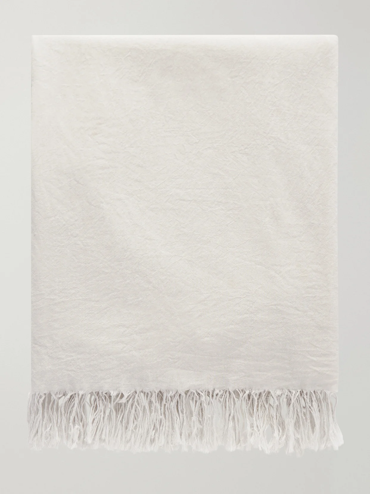 Parla Fringed Cotton Scarf - 1