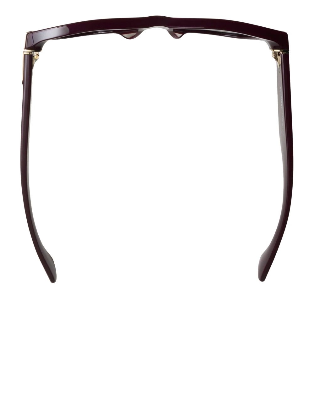 logo-engraved square-frame sunglasses - 3