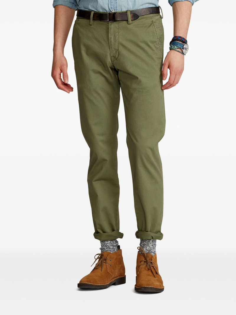 slim-cut twill trousers 3