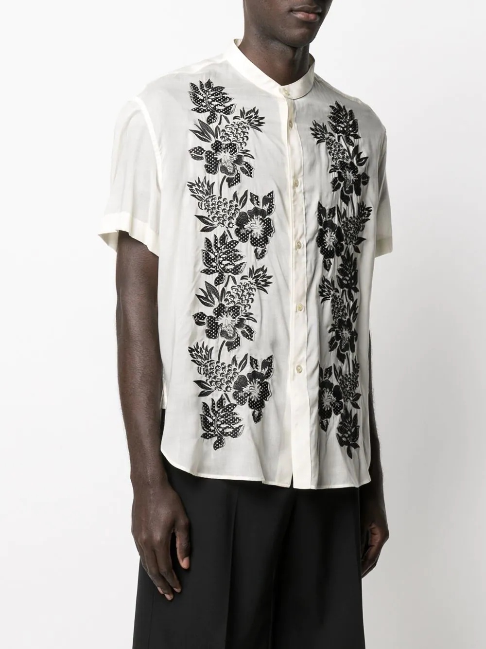 embroidered floral shirt - 3