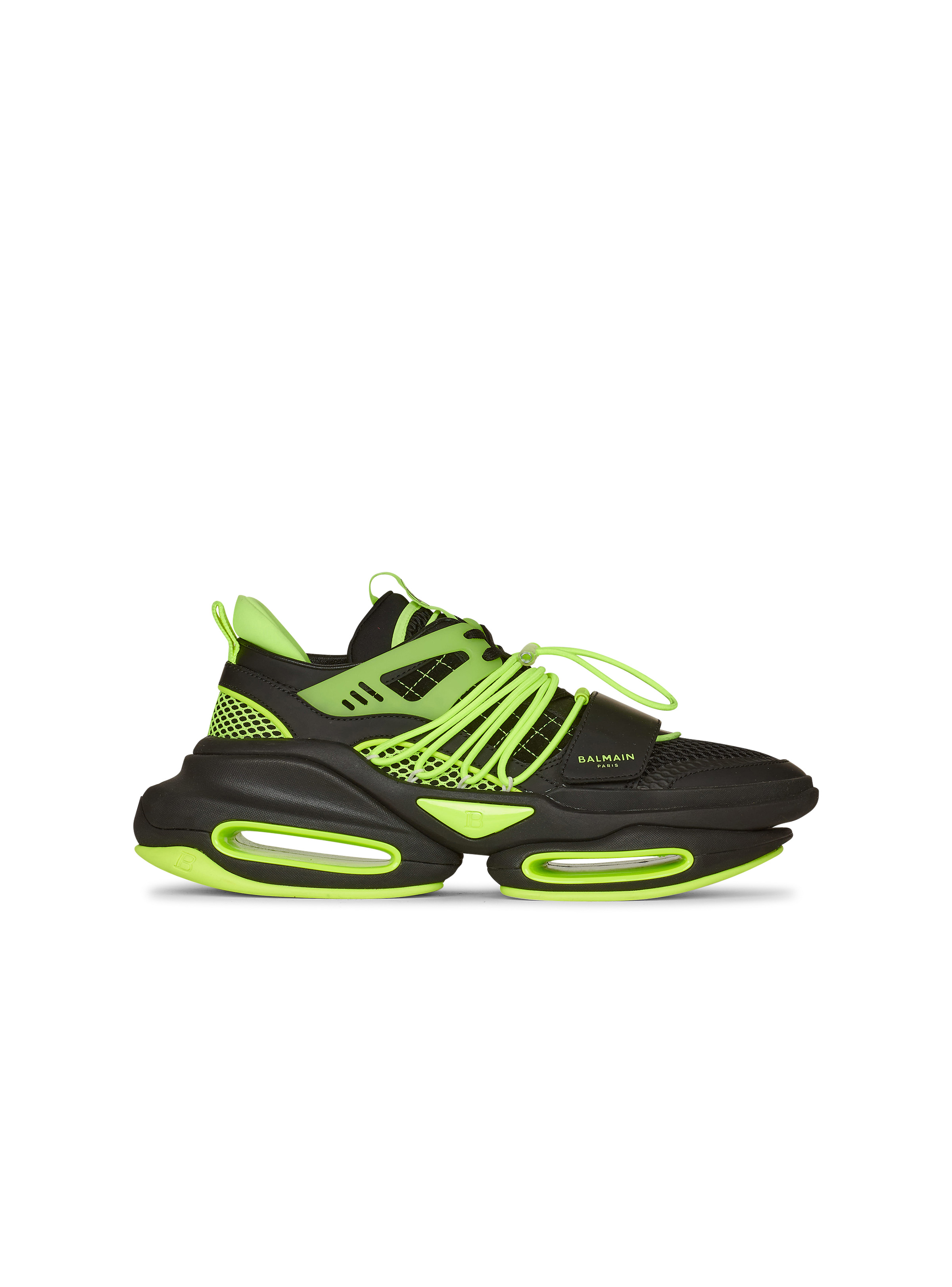 Leather, neoprene and mesh B-Bold low-top sneakers - 1