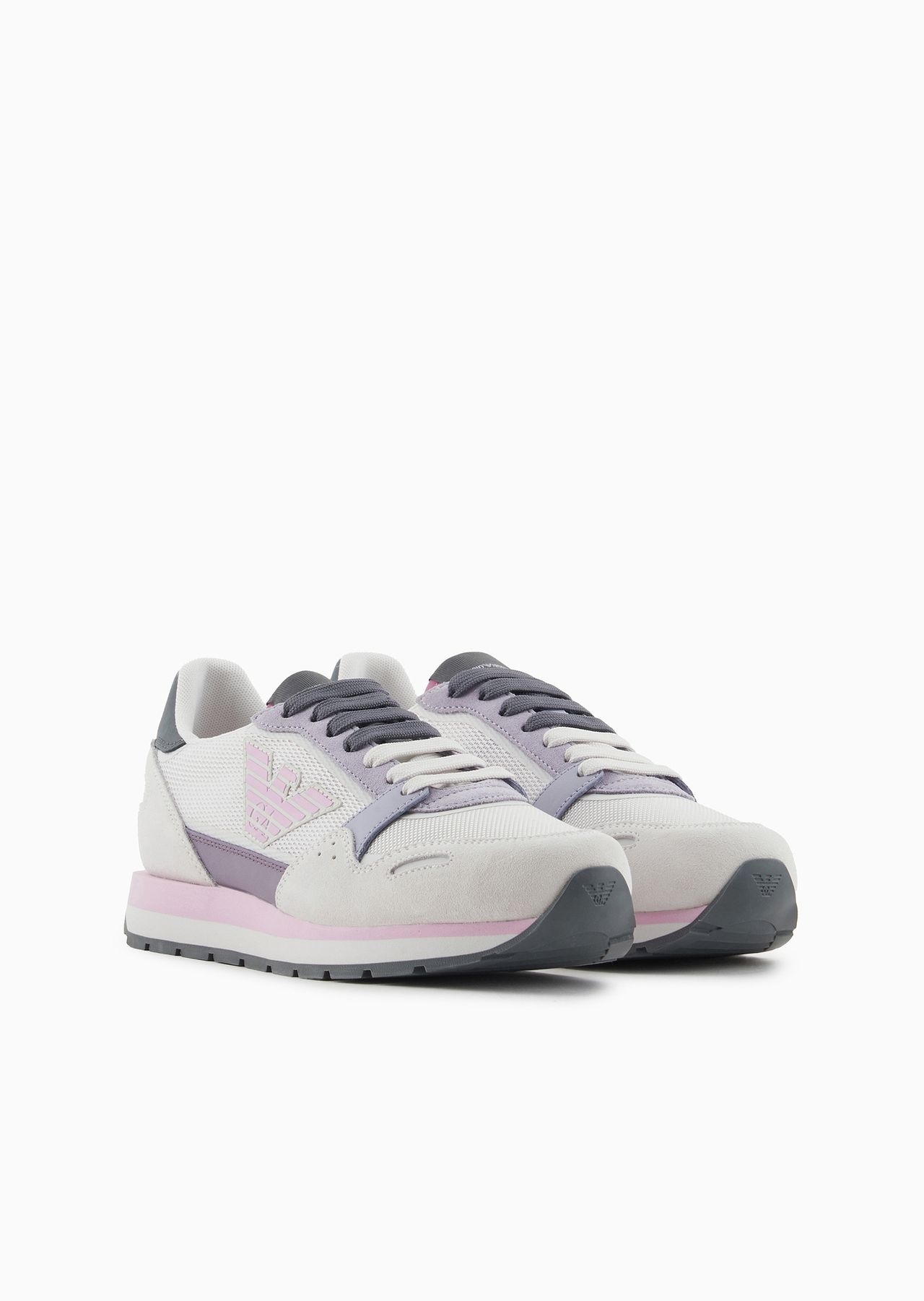 Mesh sneakers with suede details and eagle patch - 2