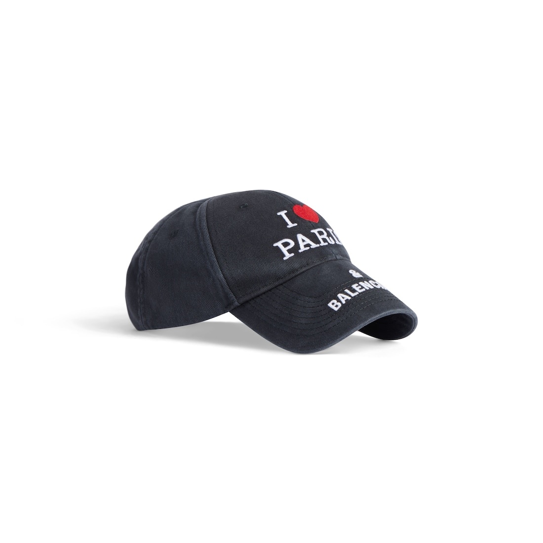 I Love Paris & Balenciaga Cap in Black - 2