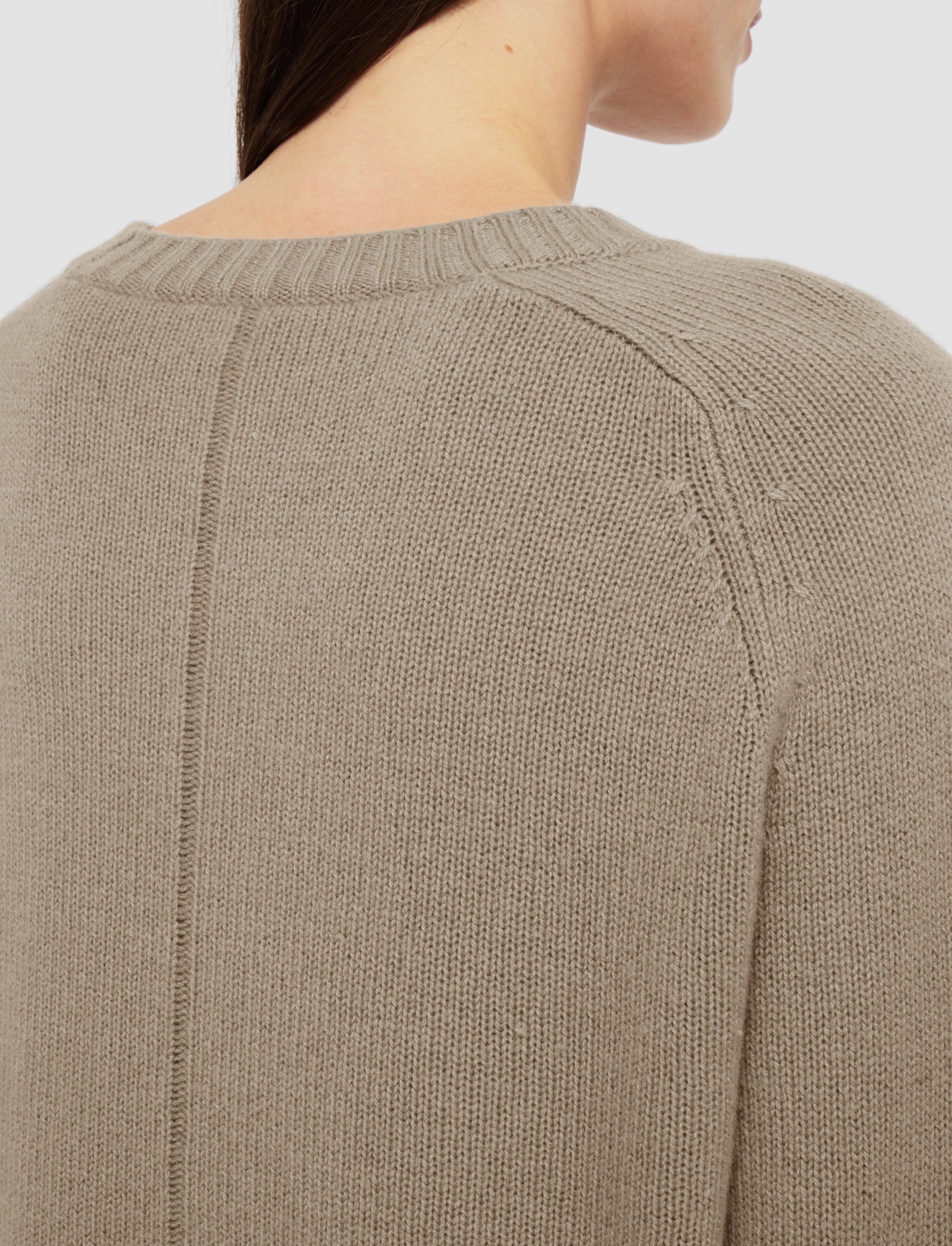 Open Cashmere Round Neck Jumper - 7