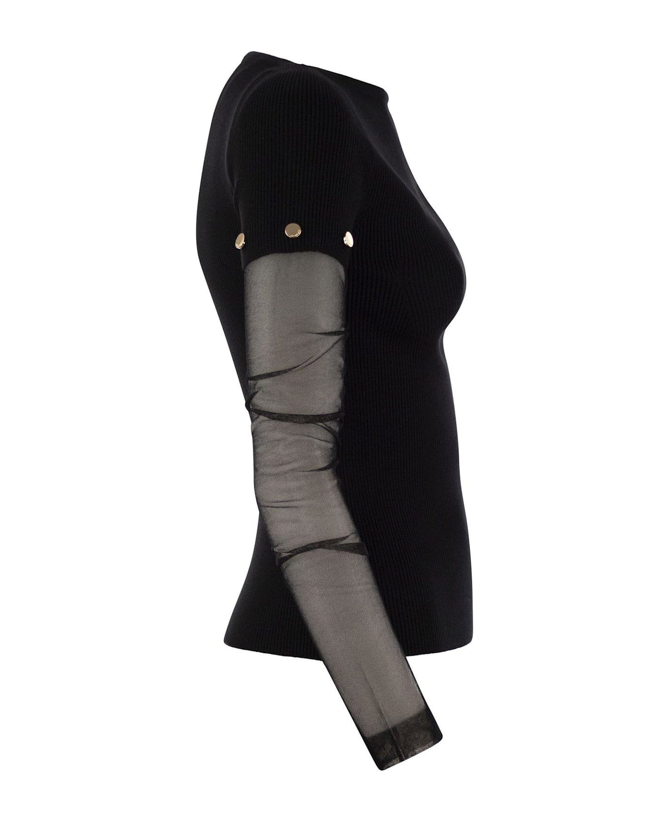 Boat Neck Long-sleeved Jumper - 3