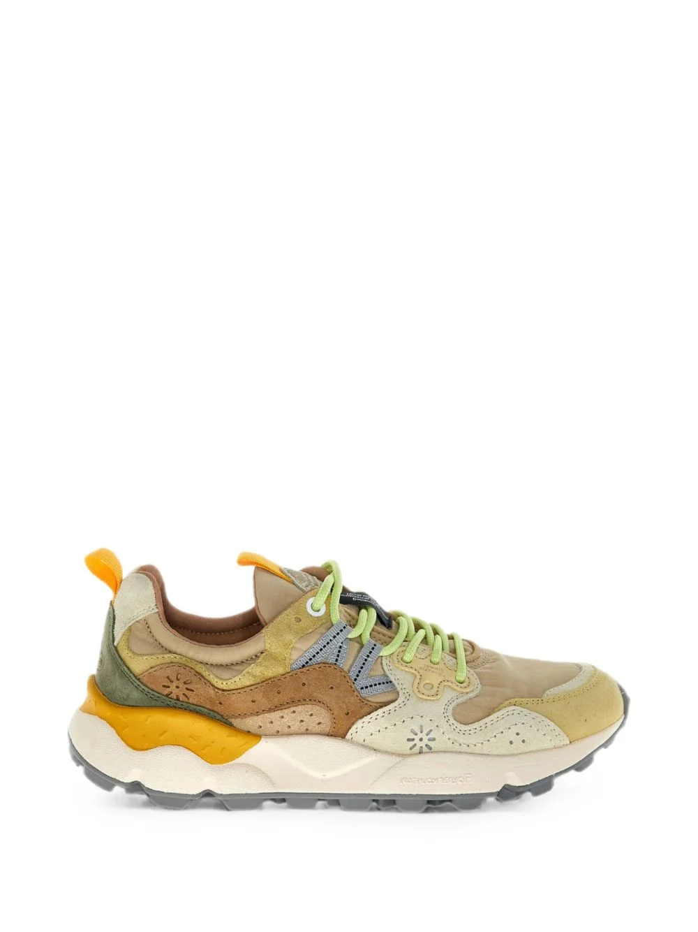 Yamano 3 suede-panel low-top sneakers - 1