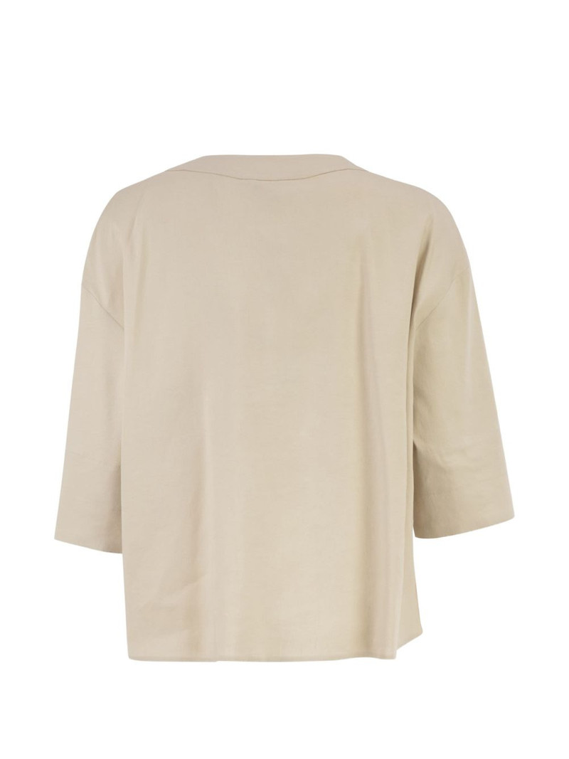 Max Mara notch neck top outlook