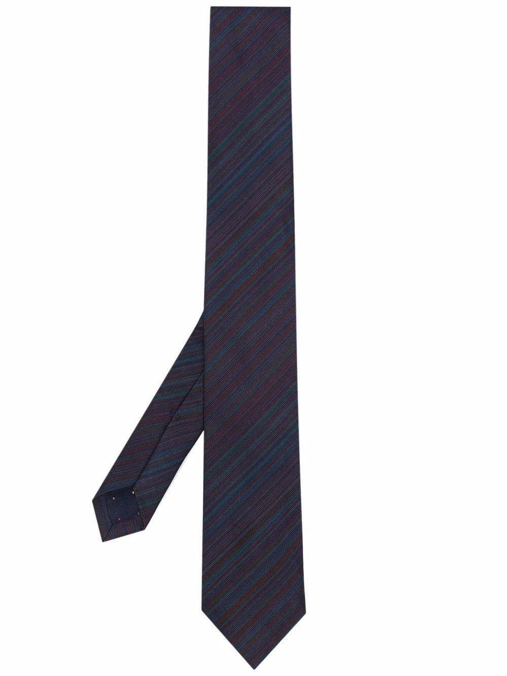 striped silk tie - 1