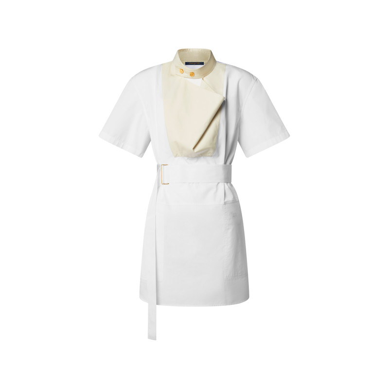 Bib Insert Belted Dress 1