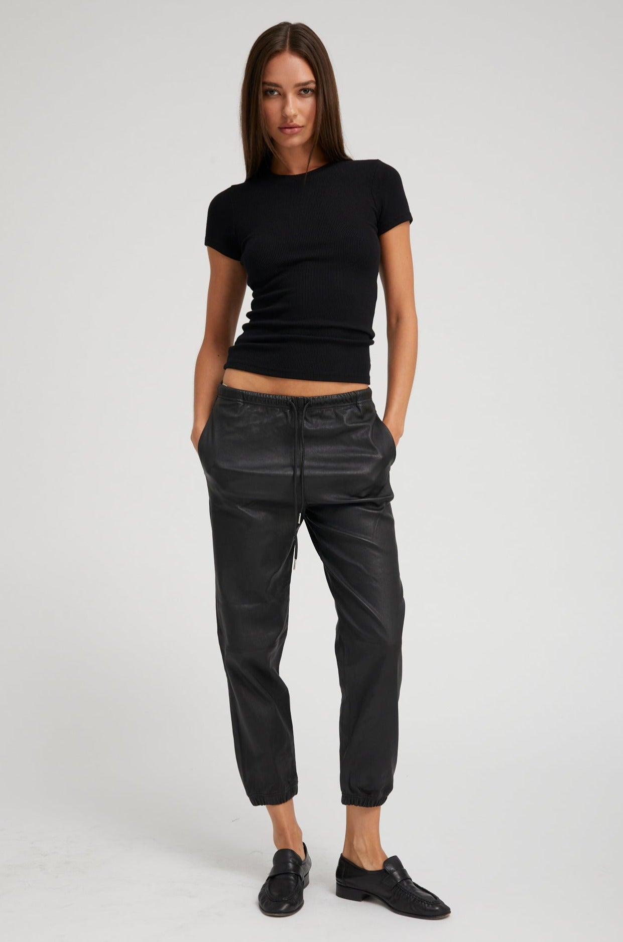 BLACK RIB BABY TEE - 2
