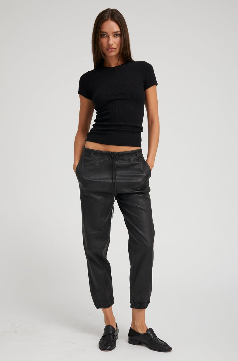 SPRWMN BLACK RIB BABY TEE outlook