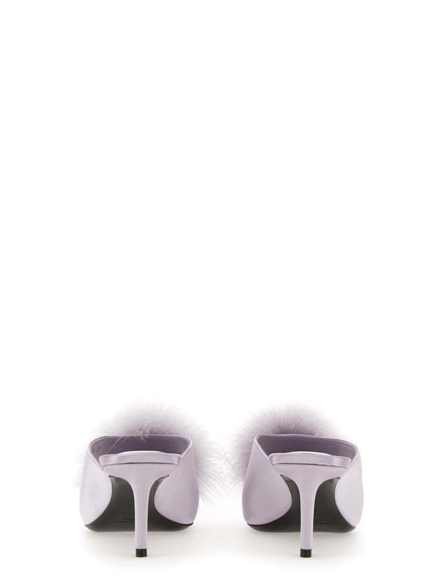 Saint Laurent Women Mule Mae In Satin Crepe - 2