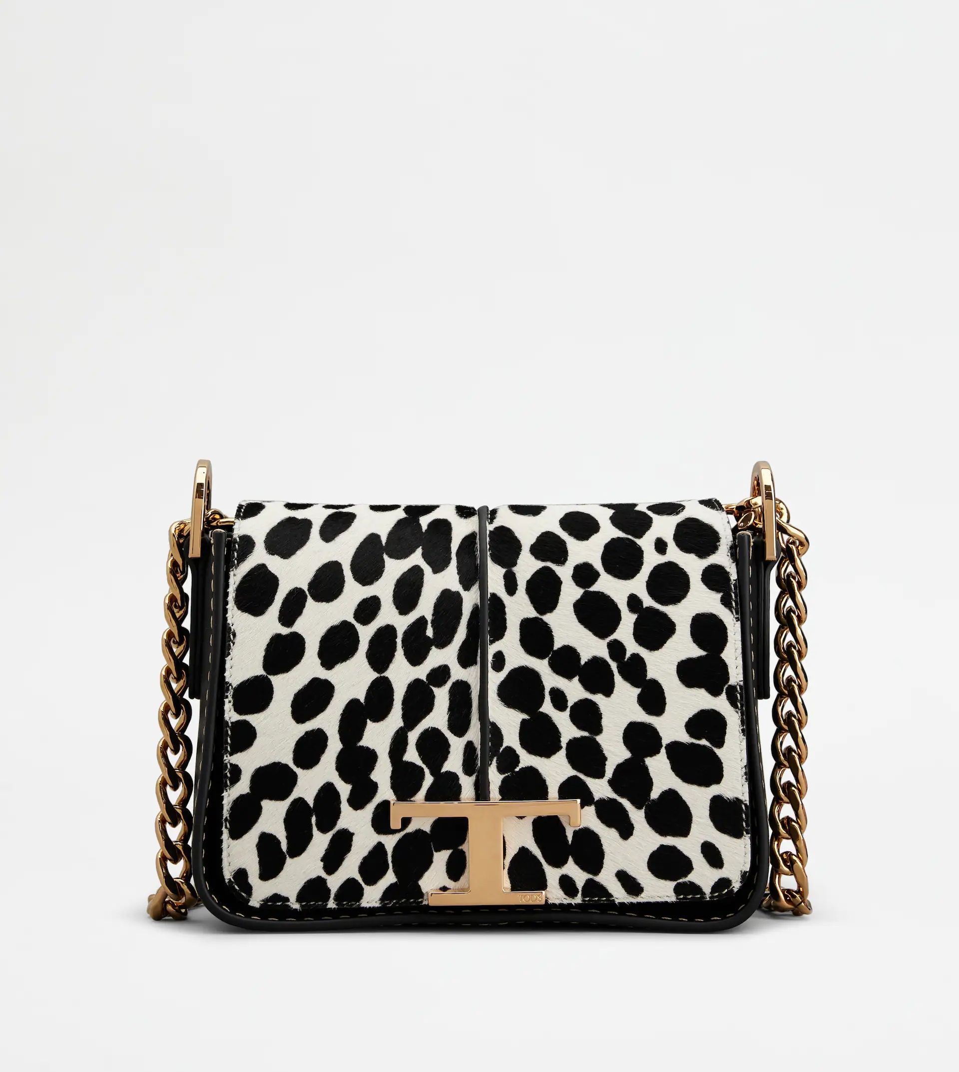 TIMELESS CROSSBODY BAG IN PONYSKIN-EFFECT LEATHER MINI - WHITE, BLACK - 1