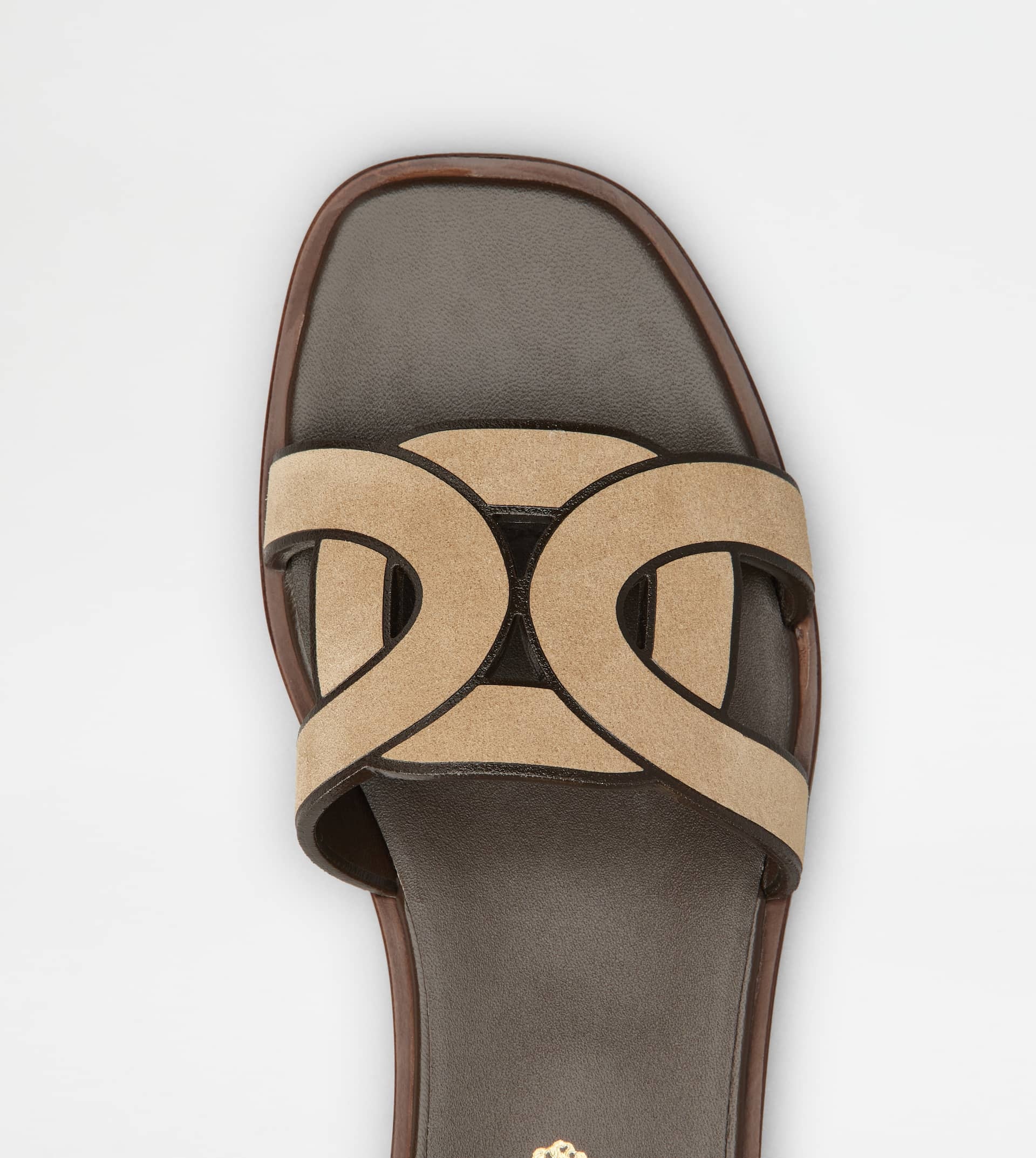 SANDALS IN SUEDE - BROWN - 4