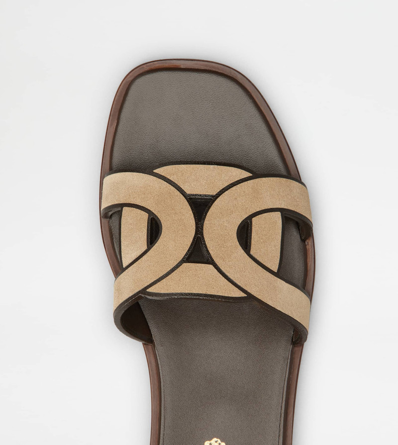 SANDALS IN SUEDE - BROWN 4