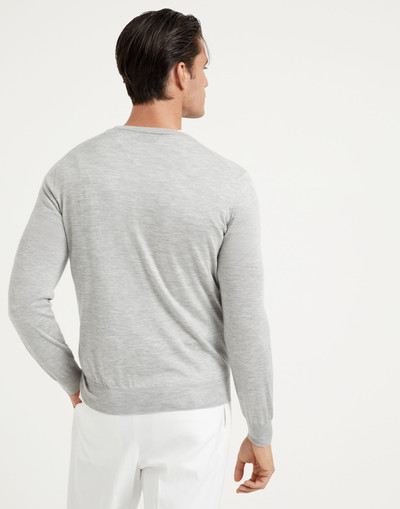 Brunello Cucinelli Lightweight cashmere and silk crew neck sweater outlook