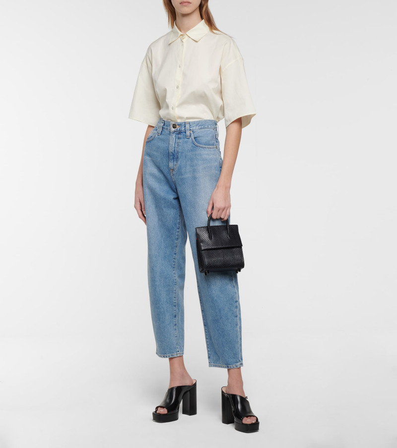 Christian Louboutin Paloma Mini snake-effect leather tote outlook