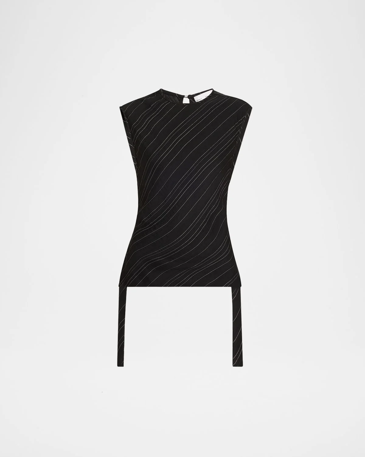 Trina Woven Stripe Tie Top - 1