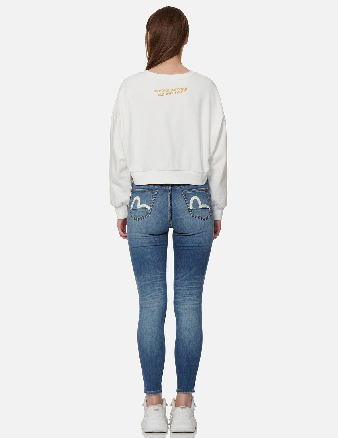 LOGO-PATTERN SEAGULL PRINT SKINNY JEANS - 5