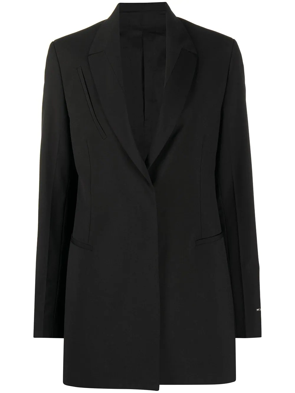 slit pocket long-sleeved blazer - 1