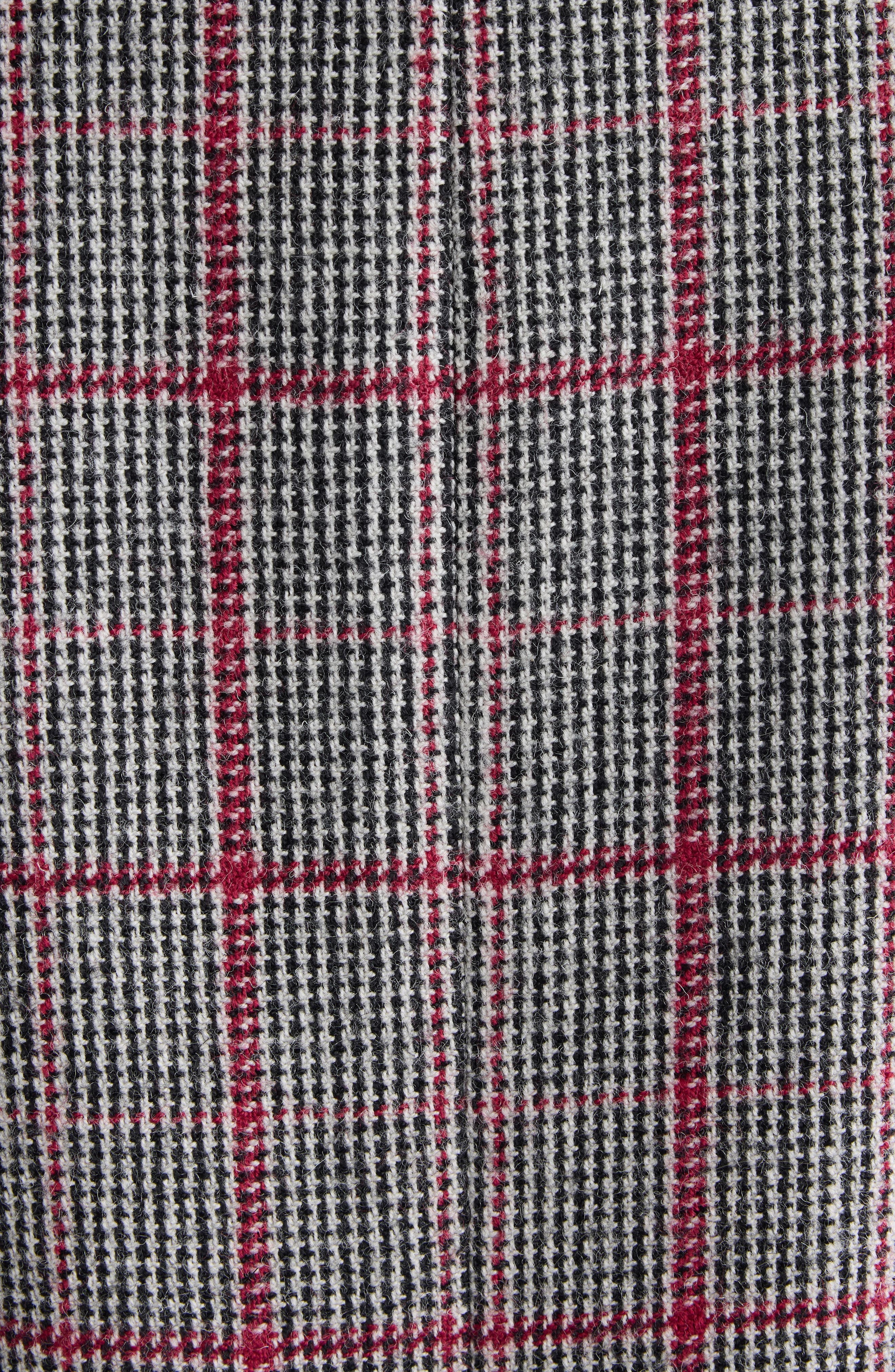Chloé Double Breasted Plaid Virgin Wool Blazer in Black/White at Nordstrom - 6