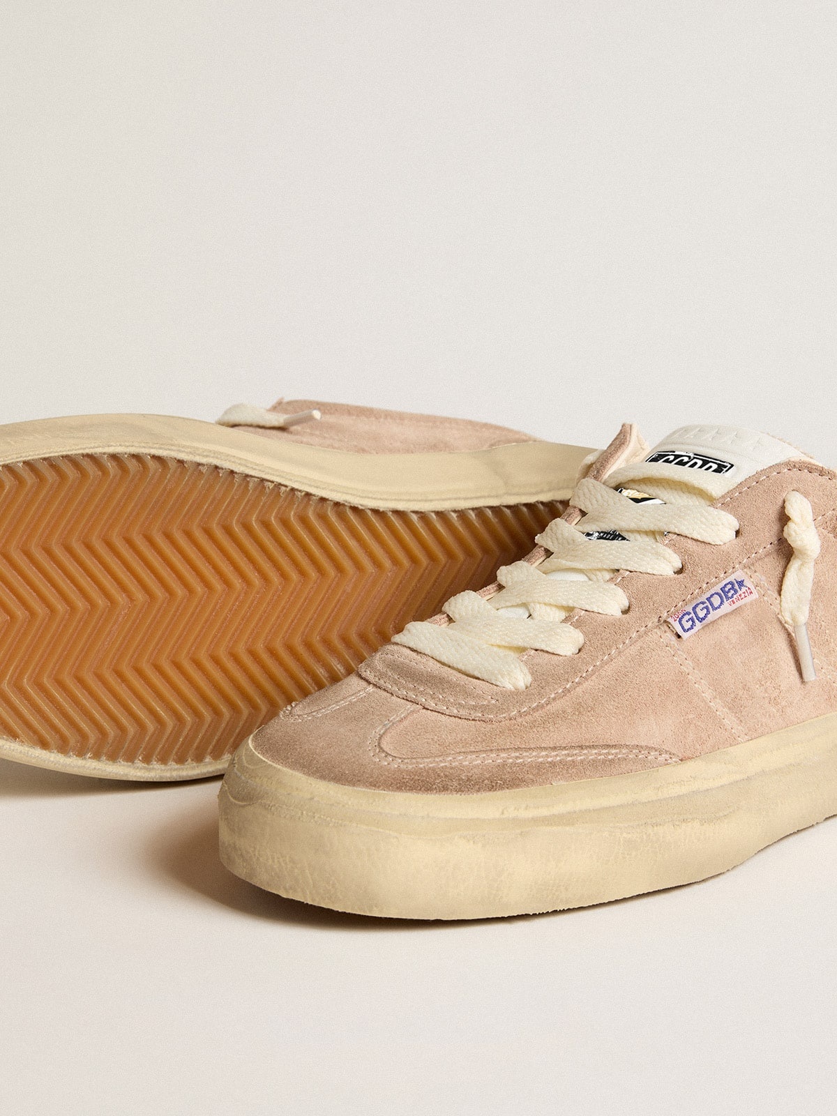 Women's Soul Star in pink suede with white heel tab - 4