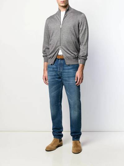 Brunello Cucinelli zip-up knit sweater outlook