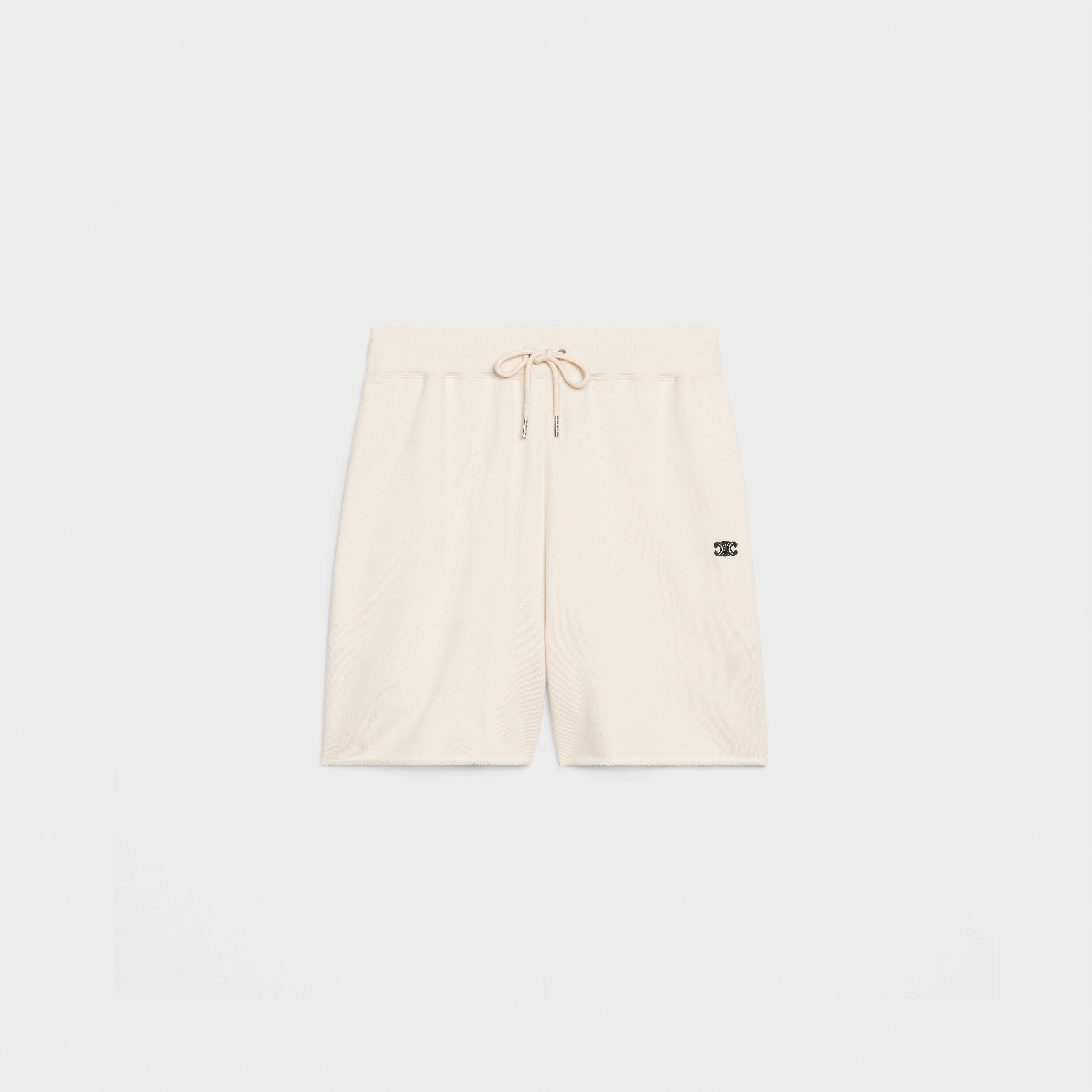 COTTON/CASHMERE SHORTS WITH TRIOMPHE EMBROIDERY - 1