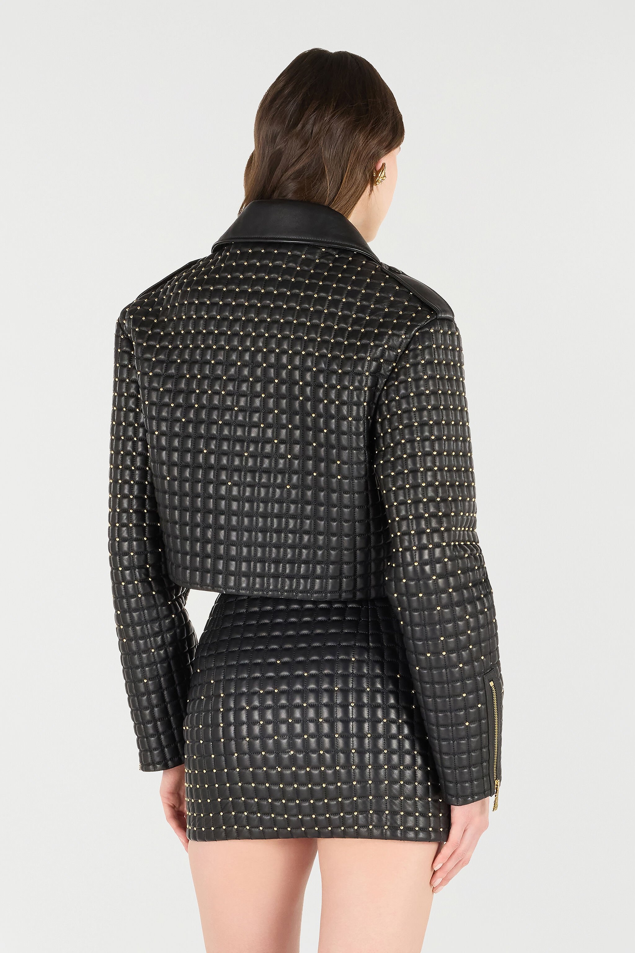 Cropped Jacket with 3D Quilting Effect - 4