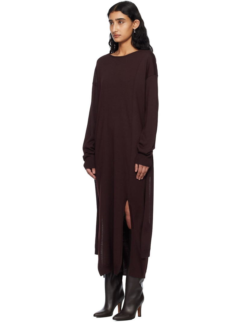 Lemaire Burgundy Trompe L'Oeil Maxi Dress outlook