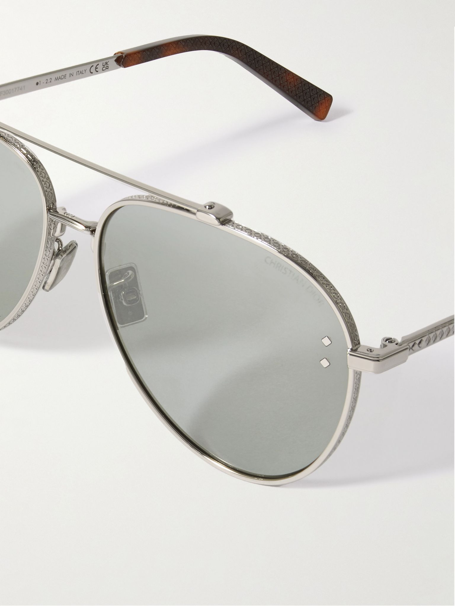 CD Diamond A1U D-Drame Silver-Tone and Tortoiseshell Acetate Sunglasses Silver - 3