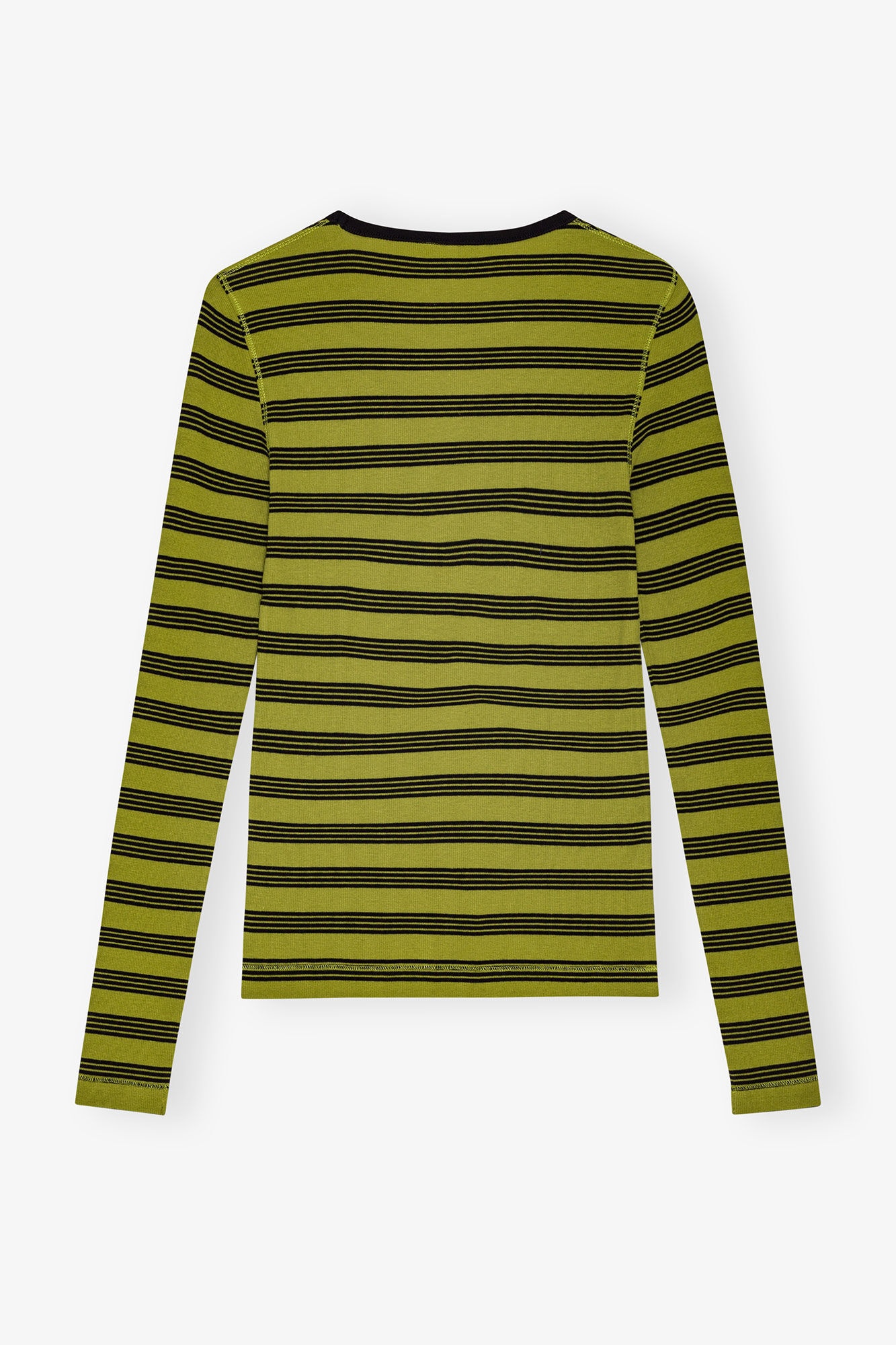 STRIPED SOFT COTTON RIB LONG SLEEVE T-SHIRT - 6