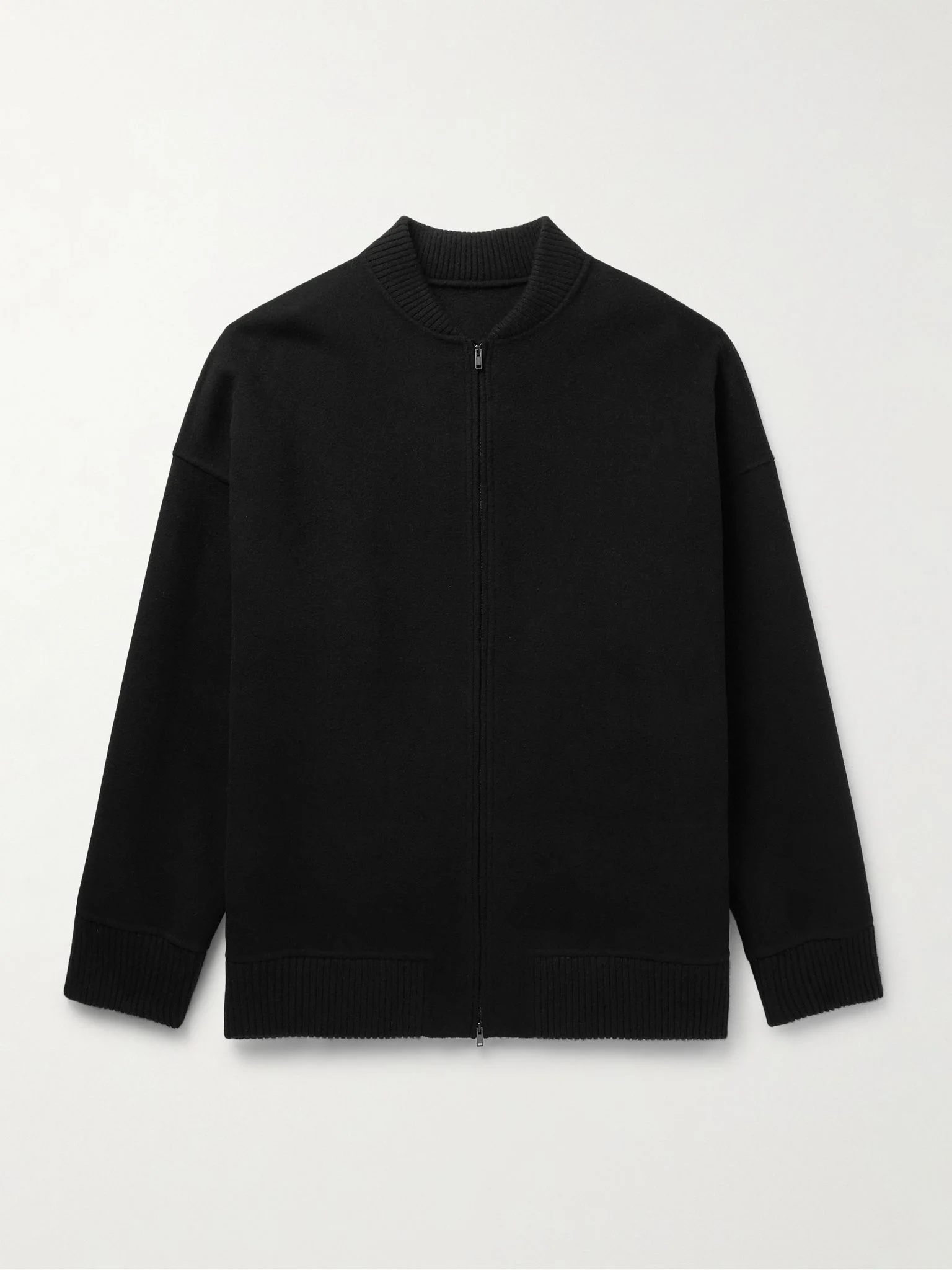 Daxton Cashmere-Felt Bomber Jacket Black - 1