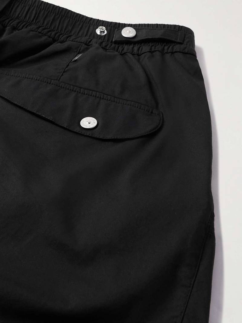 Tapered Logo-Appliquéd Zip-Detailed Cotton-Blend Twill Trousers 5