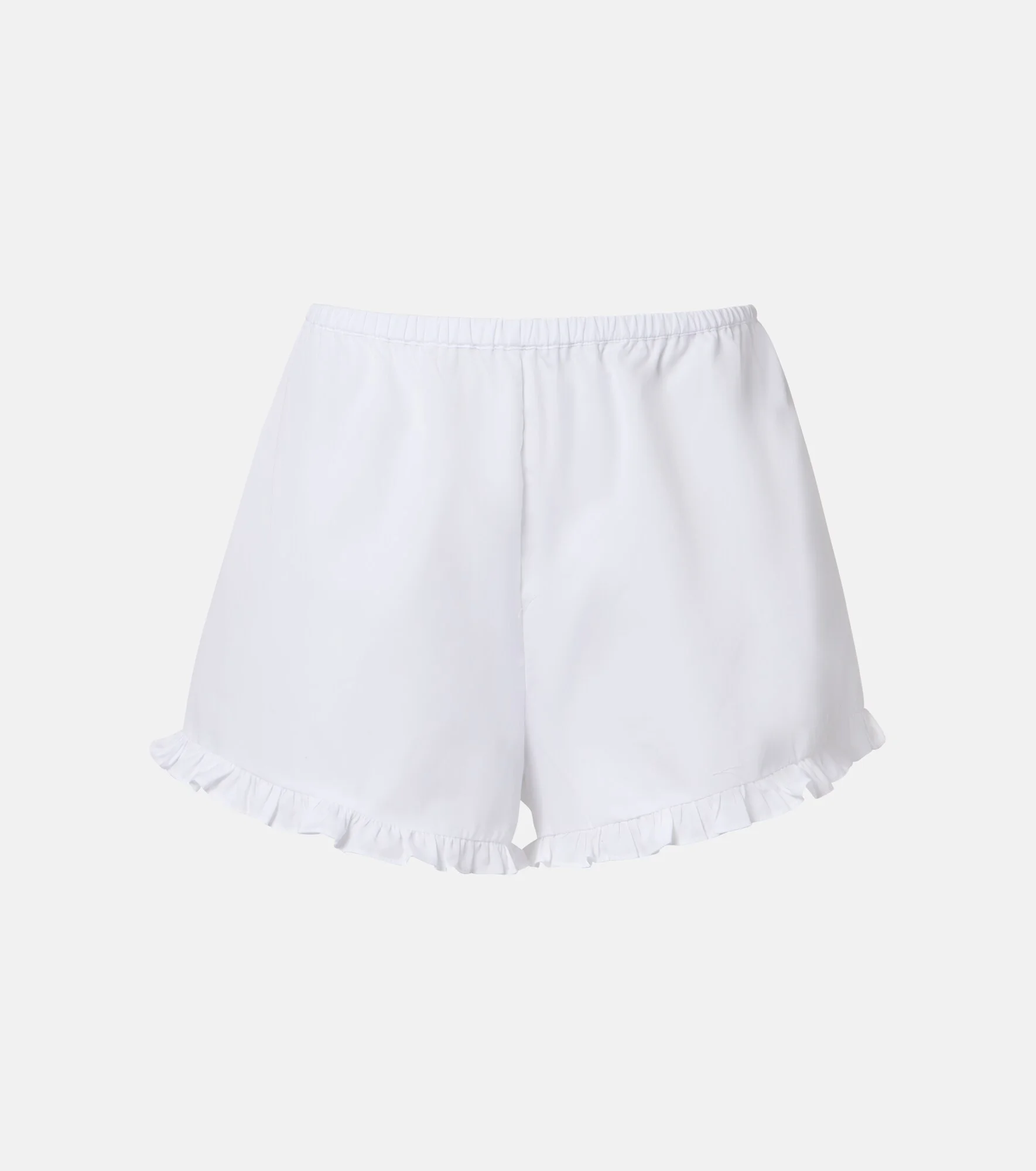 Frill cotton poplin shorts - 1