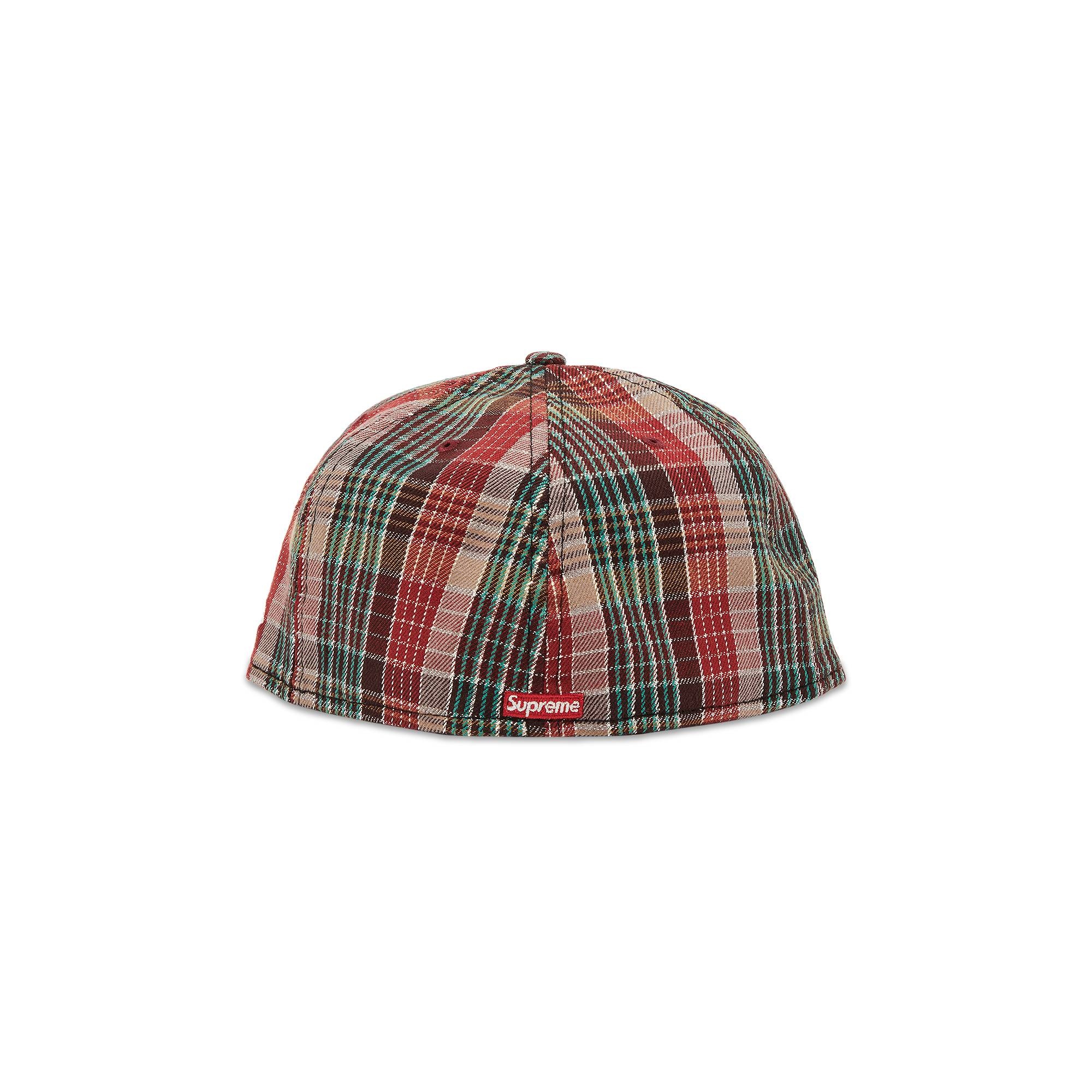 Supreme Supreme Metallic Plaid S Logo New Era 'Red' | REVERSIBLE