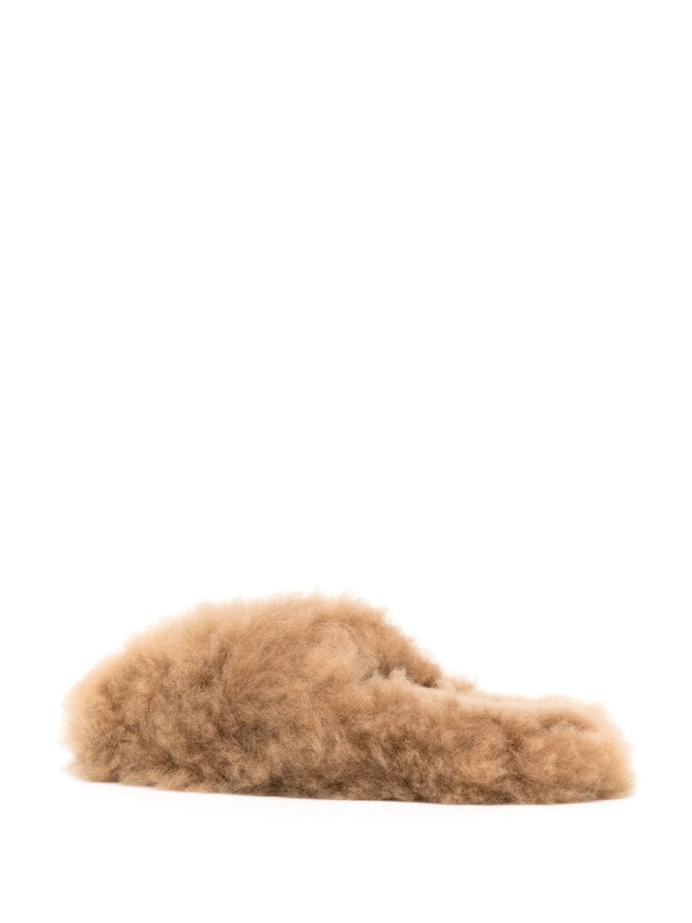 round-toe wool mules - 3