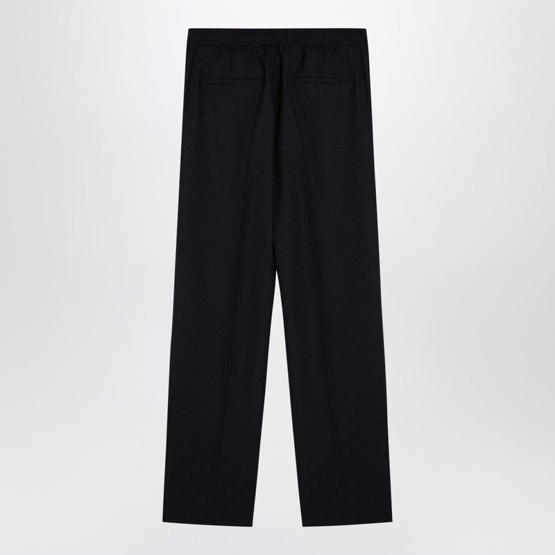 Gucci Dark Blue Gg Jacquard Trousers Men - 2