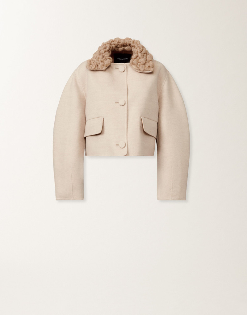 Double wool short jacket 1
