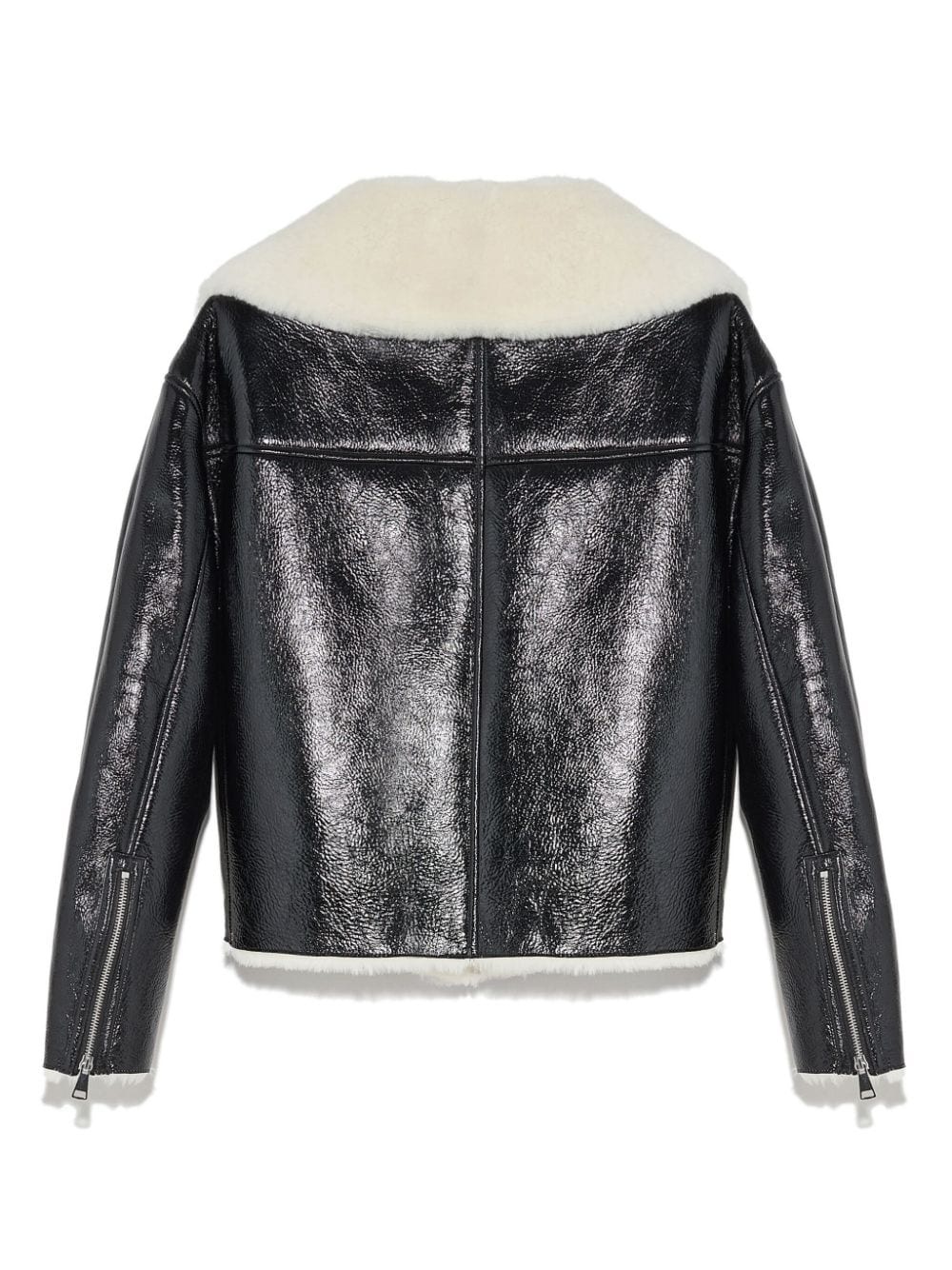 shearling-lining biker jacket - 2