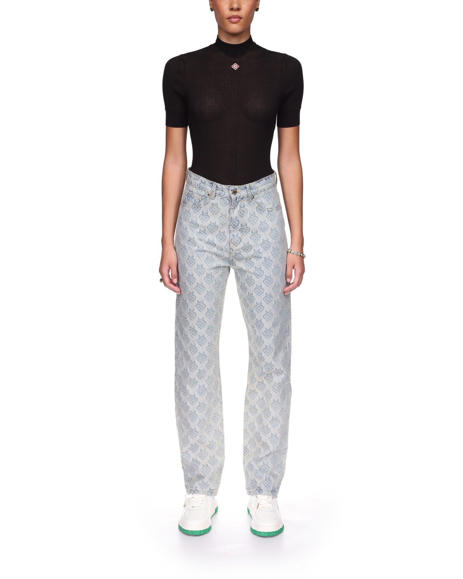 Rib High Neck Top - 2