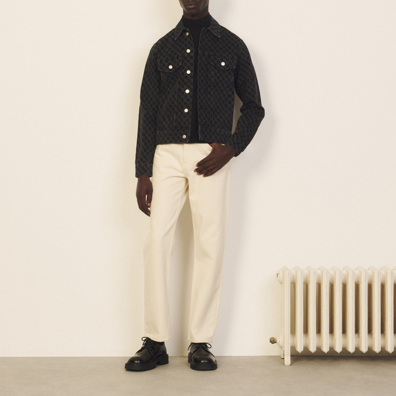 Sandro Laser-printed denim jacket outlook