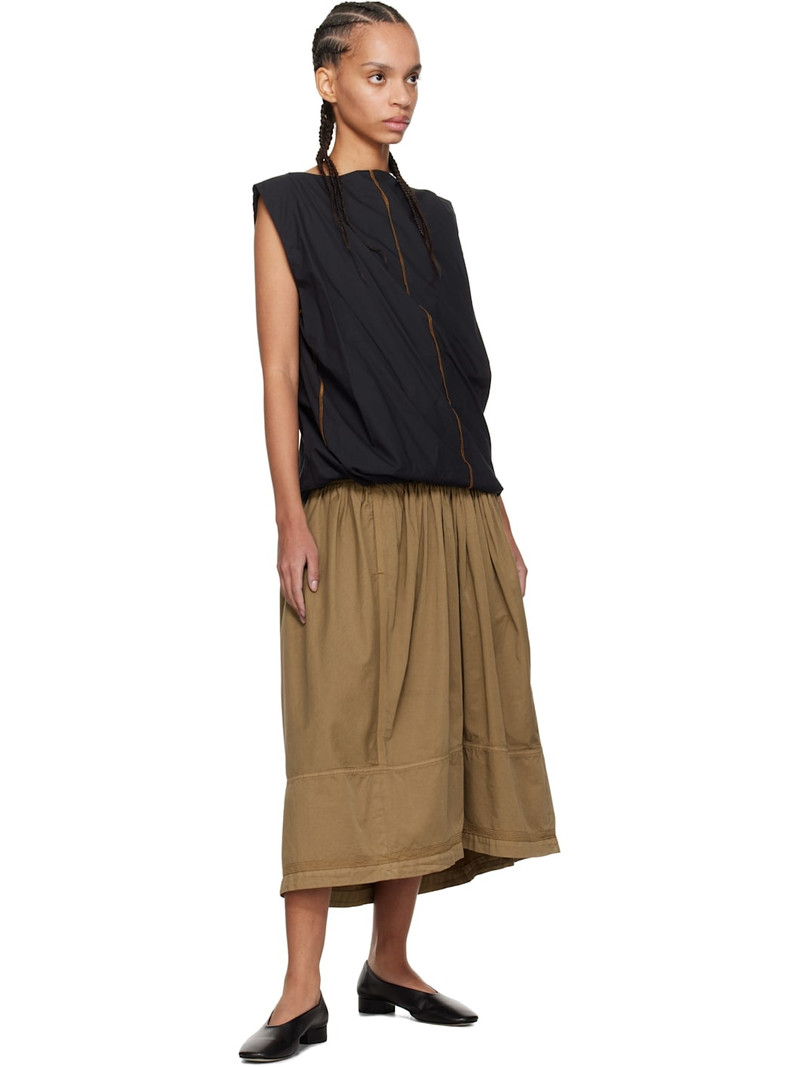 Aeyde Black Delia Leather Ballerina Flats outlook