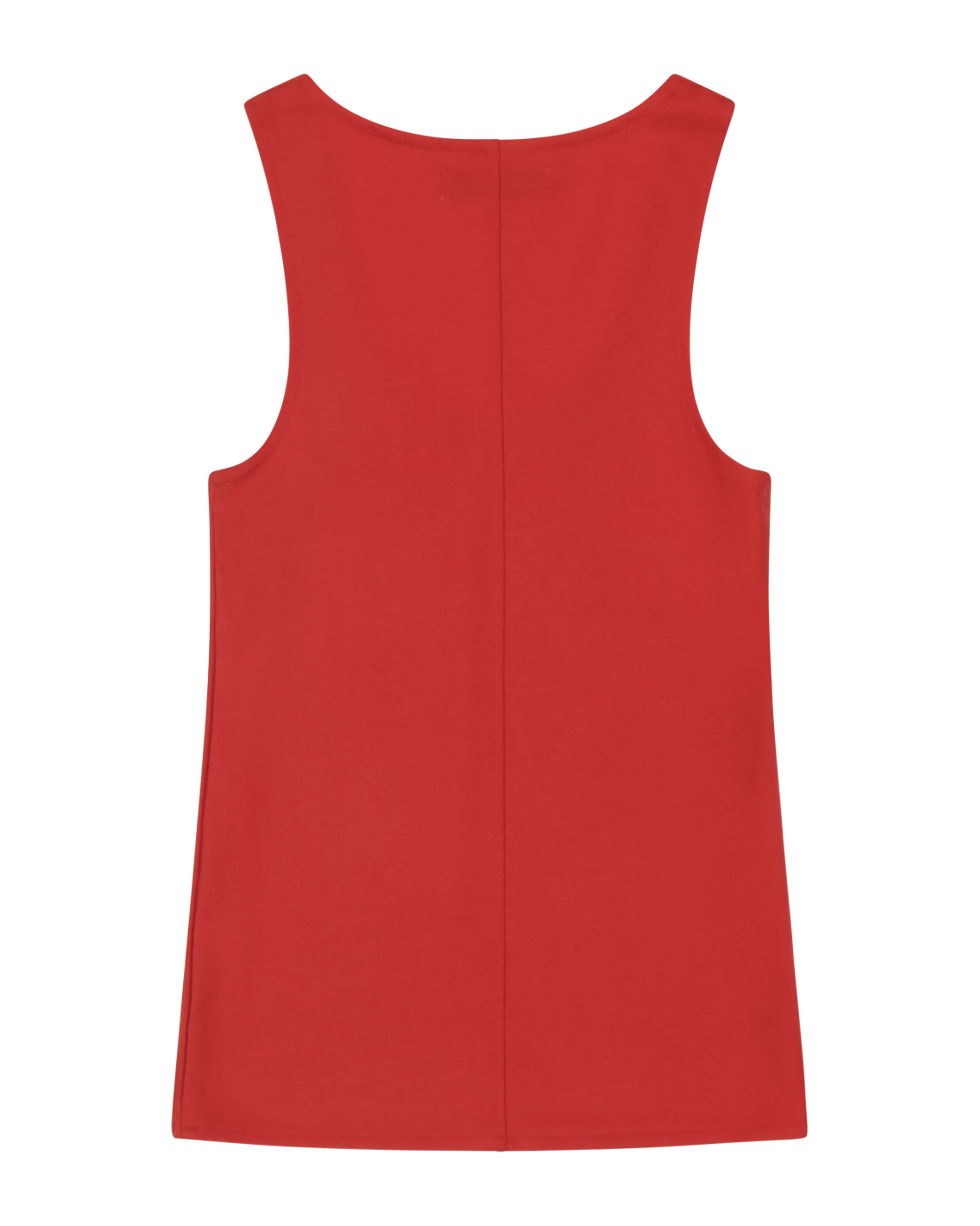 STRETCH WOOL TANK RED - 2