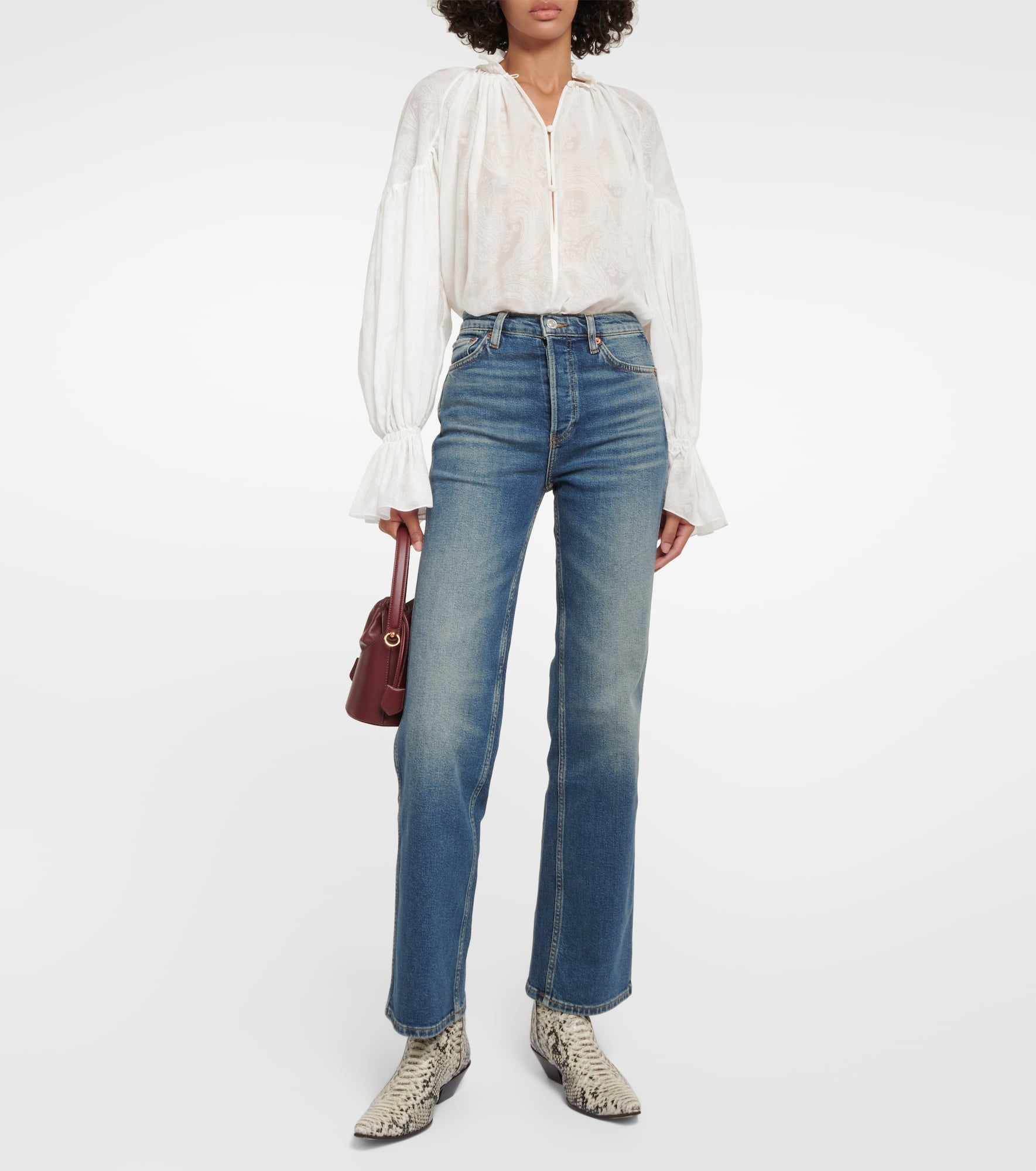 90s high-rise straight jeans - 2