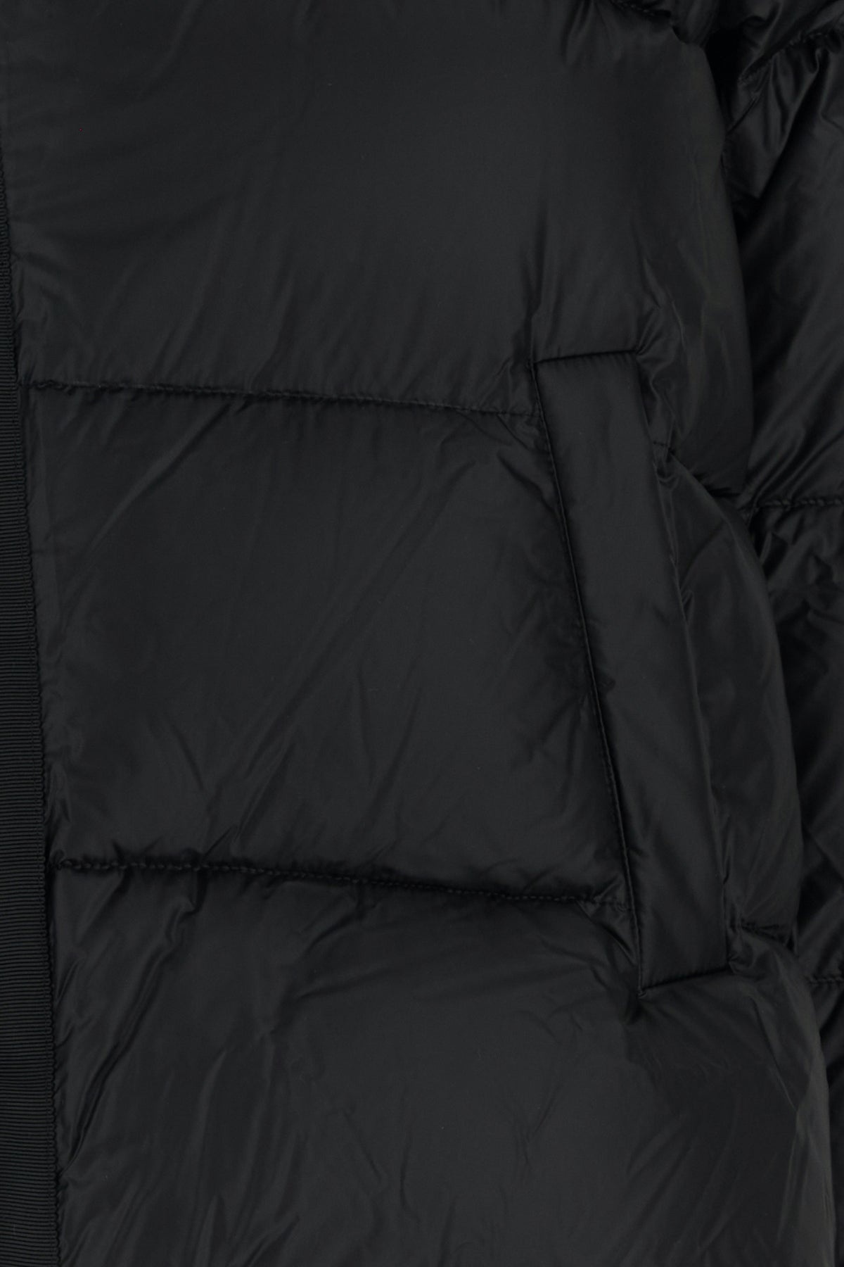 Black nylon down jacket - 3