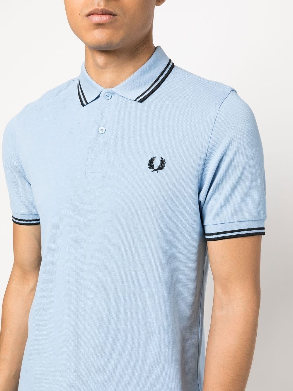 embroidered-logo short-sleeved polo shirt - 5