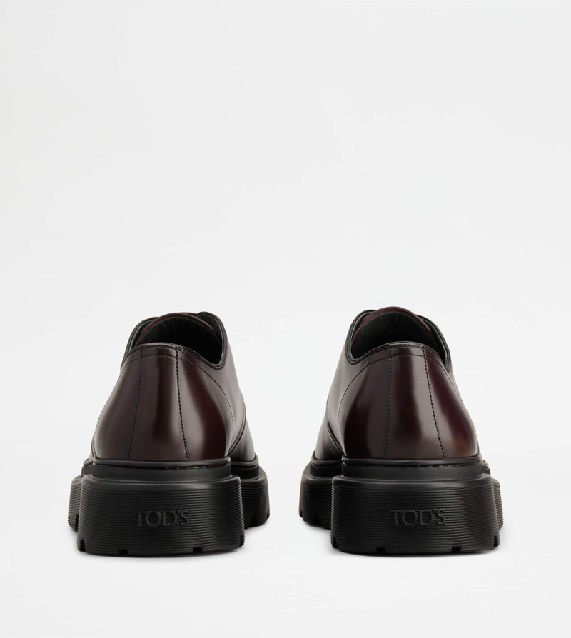 LACE-UPS IN LEATHER - BURGUNDY 3